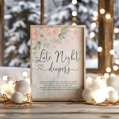 Blush sneeuwvlokken Late nachtduikers Poster