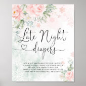 Blush sneeuwvlokken Late nachtduikers Poster (Voorkant)