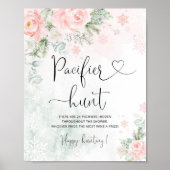 Blush sneeuwvlokken Pacifier jachtgame Poster (Voorkant)