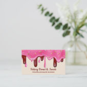 Blush Snoep bakkerij Pastry Chef Abstract Donut Visitekaartje (Staand voorkant)