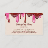 Blush Snoep bakkerij Pastry Chef Abstract Donut Visitekaartje (Achterkant)