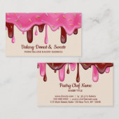 Blush Snoep bakkerij Pastry Chef Abstract Donut Visitekaartje (Voorkant / Achterkant)