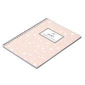 Blush Snow Drops Patroon Gepersonaliseerd Notitieboek (Linkerzijde)
