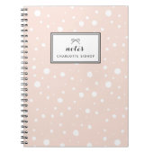 Blush Snow Drops Patroon Gepersonaliseerd Notitieboek (Voorkant)