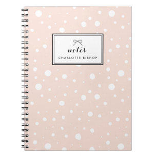Blush Snow Drops Patroon Gepersonaliseerd Notitieboek