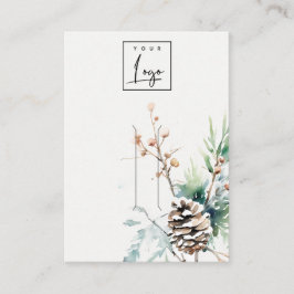 Blush Snow Winter Berries Logo Hair Pin Holder Visitekaartje