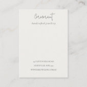 Blush Snow Winter Berries Logo Ketting Houder Visitekaartje (Achterkant)