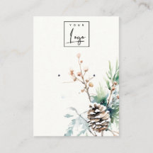 Blush Snow Winter Berries Logo Oorbel Stud Holder