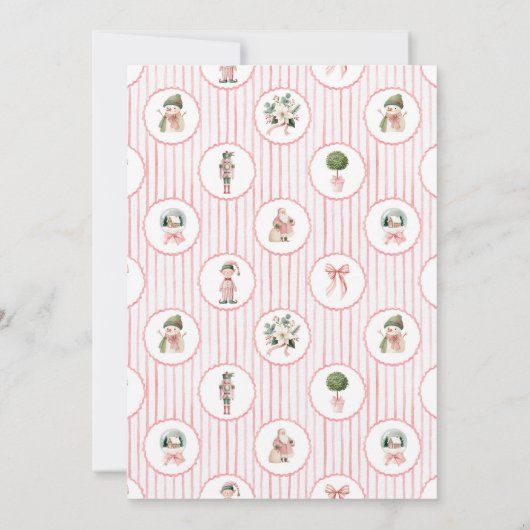 Blush Snowman Christmas Kaart (Achterkant)