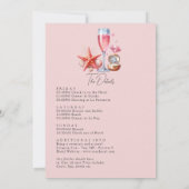 Blush Social Club Bachelorette Weekendprogramma Kaart (Achterkant)