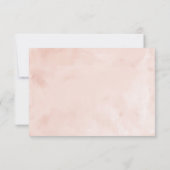 Blush Soft Pink Flowers Waterverf Weddenschap Deta Kaart (Achterkant)