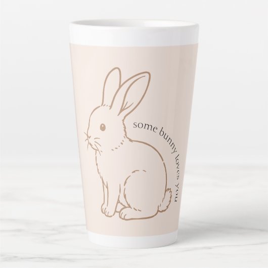 Blush Some Bunny Loves You Schets Latte Mok (Voorkant)