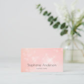 Blush Sparkle Zakenvrouw Visitekaartje (Staand voorkant)