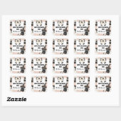 Blush Spoken en Katten Halloween Vierkante Sticker (Vel)