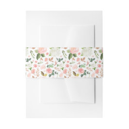 Blush Spring Bloemmotief | Uitnodigingen Wikkel