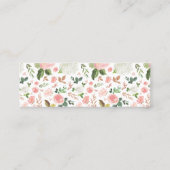 Blush Spring Floral | Bruidsregister Kaarten Mini Visitekaartje (Achterkant)