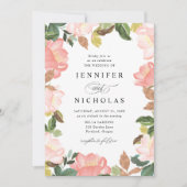 Blush Spring Floral | Bruiloft Kaart (Voorkant)
