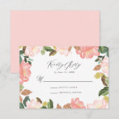 Blush Spring Floral | Bruiloft RSVP Kaart (Voorkant / Achterkant)
