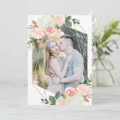 Blush Spring Floral | Foto slaat de Kaart Datum op (Staand voorkant)
