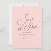 Blush Spring Floral | Foto slaat de Kaart Datum op (Achterkant)