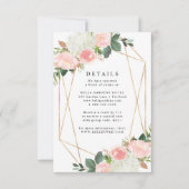Blush Spring Floral | Huwelijksdetails Kaart (Voorkant)
