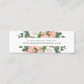 Blush Spring Floral | Huwelijkswebsite Kaarten Mini Visitekaartje (Voorkant)