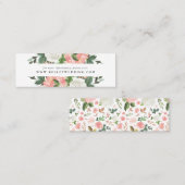 Blush Spring Floral | Trouwwebsitekaarten Mini Visitekaartje (Voorkant / Achterkant)