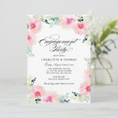 Blush Spring Floral Waterverf Wedding Kaart (Staand voorkant)
