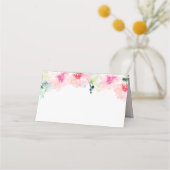  Blush Spring Floral Waterverf Wedding Plaatskaartje (Voorkant)