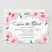  Blush Spring Floral Waterverf Wedding Save The Date (Voorkant)