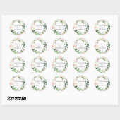 Blush Spring Floral | Weddenschap Ronde Sticker (Vel)