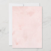 Blush Spring Wreath Little Bunny Girl Baby shower Kaart (Achterkant)