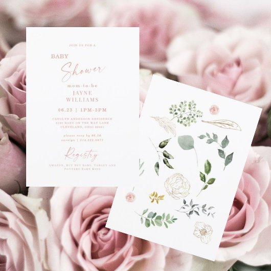 Blush Springing op het Scene-Baby shower Kaart