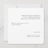 Blush Square afgerond geometrisch Baby shower Kaart (Achterkant)