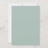 Blush Staal Aqua Bloem Huwelijk Kaart (Achterkant)