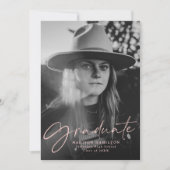 Blush Stijlvolle scriptfotograafpartij Kaart (Voorkant)