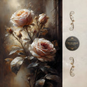 Blush Stillness Roses Decoupage Tissuepapier