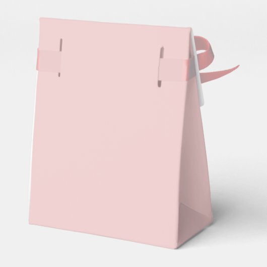 Blush Stof Roze Meisjesachtig Script Monogram Naam Bedankdoosjes (Achterkant)