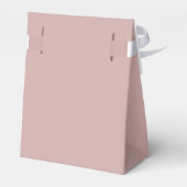 Blush Stof Roze Meisjesachtig Script Monogram Naam Bedankdoosjes (Achterkant)
