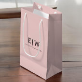 Blush Stof Roze Moderne Script Meisjesachtig Monog Klein Cadeauzakje