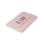 Blush Stof Roze Moderne Script Meisjesachtige Mono Badmat (Gekanteld)