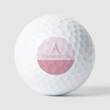 Blush Stof Roze Monogram Eerste Letter Naam Minima