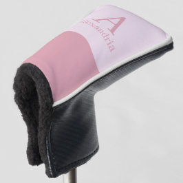 Blush Stof Roze Monogram Eerste Letter Naam Minima Golfheadcover