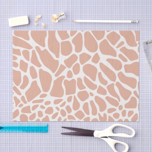 Blush Stof Roze Witte Giraffe Boho Decoupage Tissuepapier (Craft)