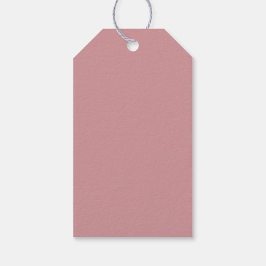 Blush stoffige roze cirkel van bladeren monogram b cadeaulabel (Achterkant)