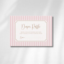 Blush Streep Whimsical Gouden Kader Luier Raffle