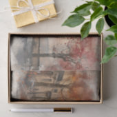 "Blush Street of Paris" Waterverf Decoupage Tissuepapier (Geschenk)