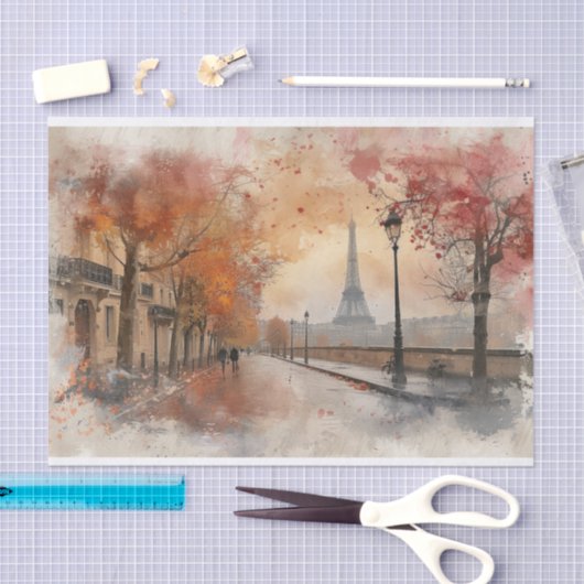 "Blush Street of Paris" Waterverf Decoupage Tissuepapier (Craft)