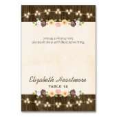Blush String of Lights Herfst Rustieke Tent Place  Kaart (Voorkant)