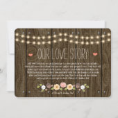 Blush String of Lights Rustic Save the Date Kaart (Achterkant)